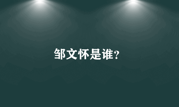 邹文怀是谁？