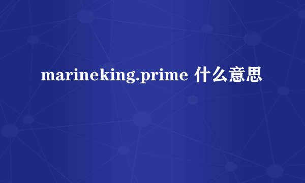 marineking.prime 什么意思