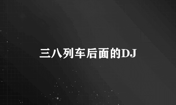 三八列车后面的DJ