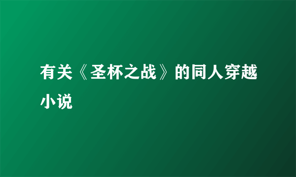 有关《圣杯之战》的同人穿越小说