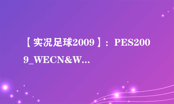 【实况足球2009】：PES2009_WECN&WSI_v5.0_中文解说正式版怎么安装啊？