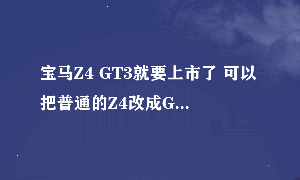 宝马Z4 GT3就要上市了 可以把普通的Z4改成GT3吗？？