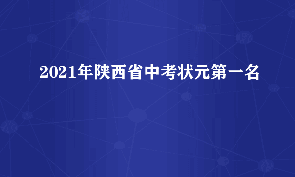 2021年陕西省中考状元第一名