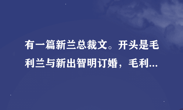 有一篇新兰总裁文。开头是毛利兰与新出智明订婚，毛利心和工藤新一订