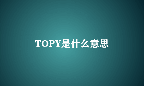 TOPY是什么意思