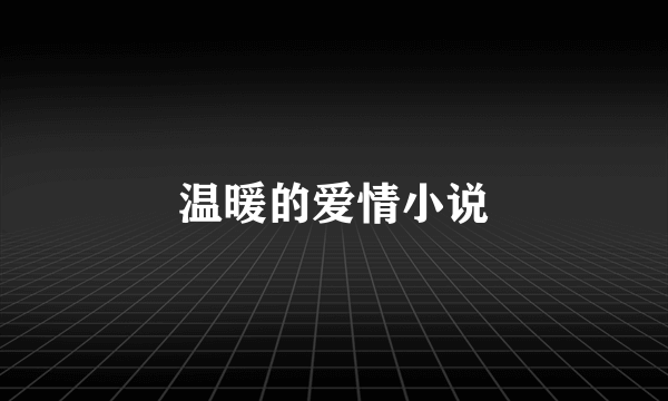 温暖的爱情小说