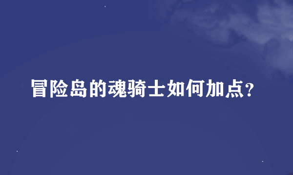 冒险岛的魂骑士如何加点？