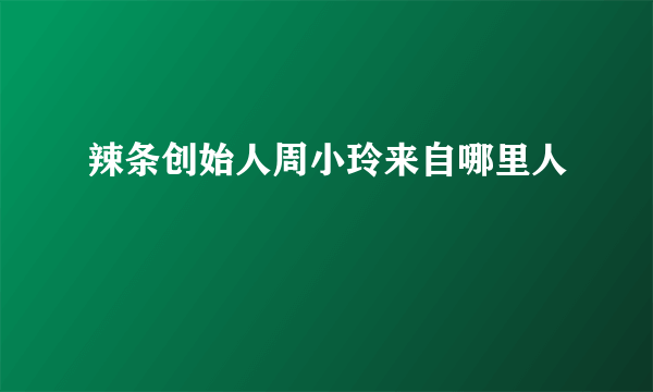 辣条创始人周小玲来自哪里人