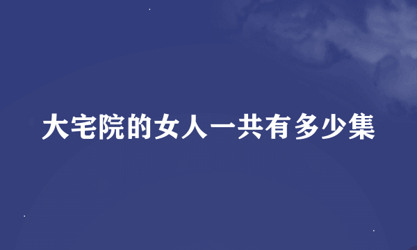 大宅院的女人一共有多少集