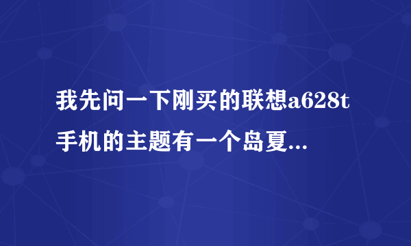 我先问一下刚买的联想a628t手机的主题有一个岛夏天的主题请问这个主题叫什么？