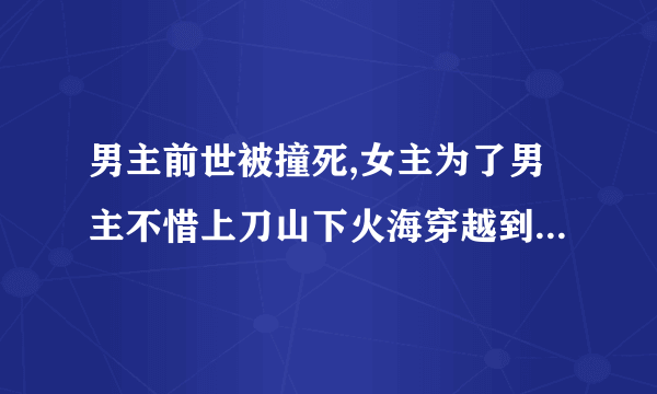 男主前世被撞死,女主为了男主不惜上刀山下火海穿越到男主所在的朝代,终于和男主结婚，但却在新婚被男主