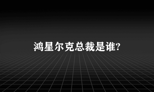 鸿星尔克总裁是谁?