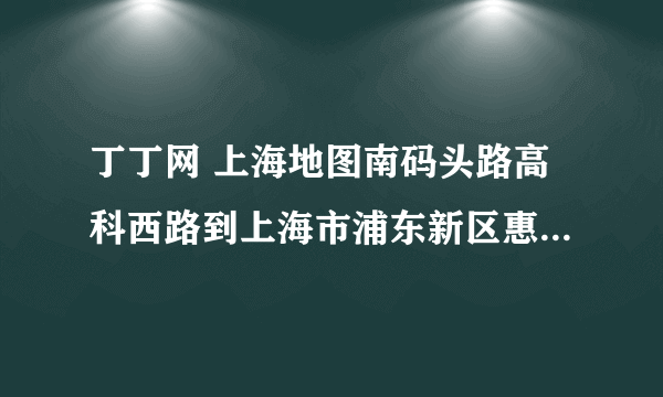 丁丁网 上海地图南码头路高科西路到上海市浦东新区惠南镇卫星西路11号（古钟园)