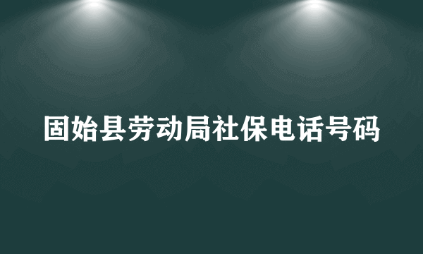 固始县劳动局社保电话号码