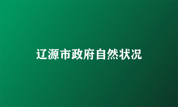 辽源市政府自然状况