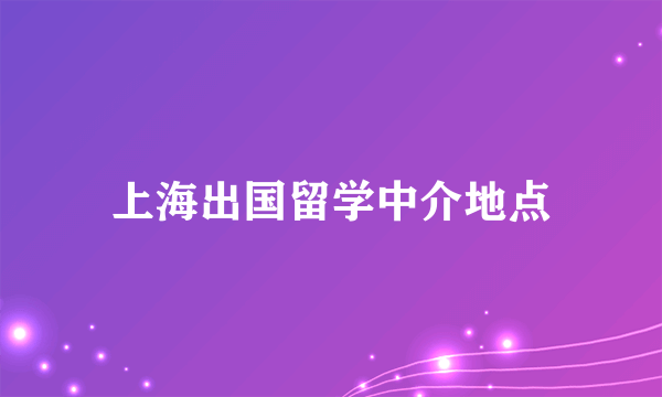 上海出国留学中介地点