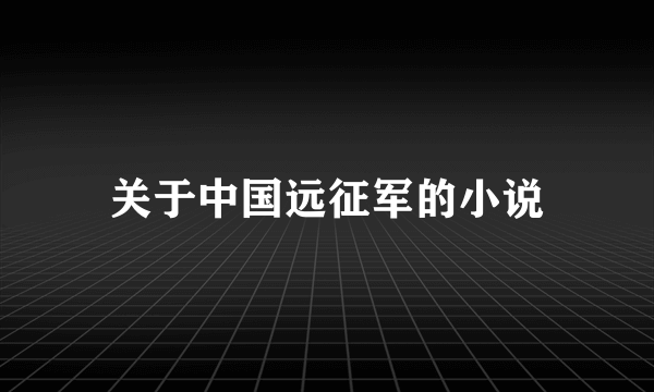 关于中国远征军的小说