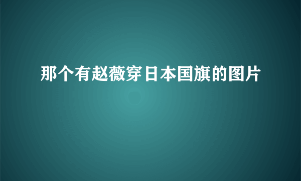 那个有赵薇穿日本国旗的图片