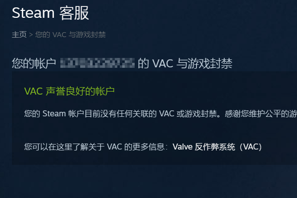 steam怎么查看VAC监控。设置里没看到啊