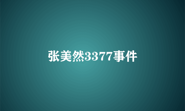 张美然3377事件