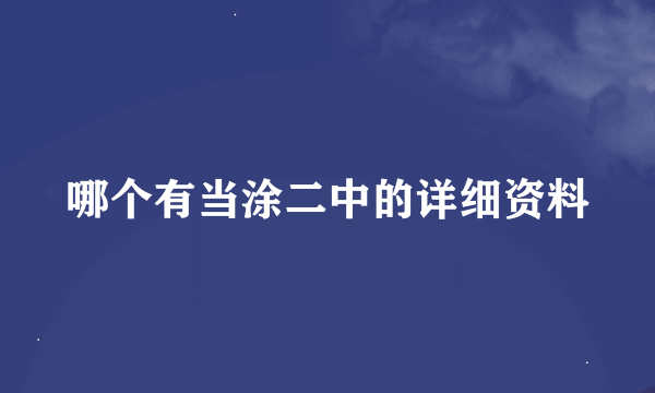 哪个有当涂二中的详细资料