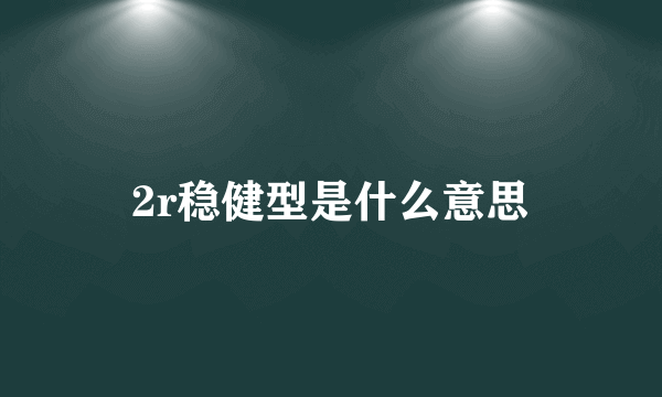 2r稳健型是什么意思