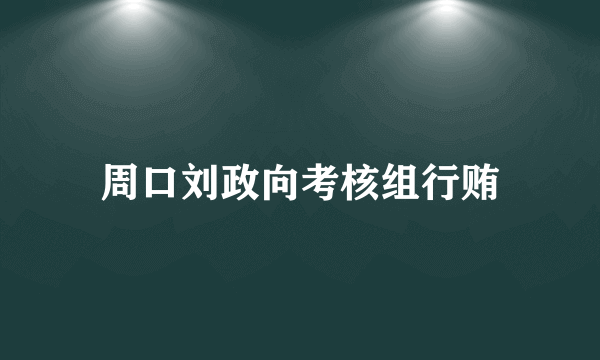 周口刘政向考核组行贿