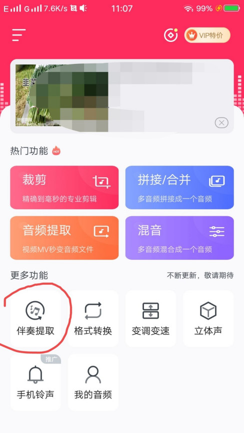 求一款软件工具，能够去掉歌曲中的人声，只保留伴奏音乐