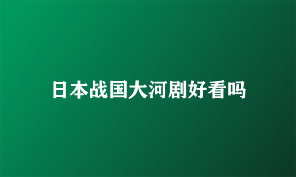 日本战国大河剧好看吗