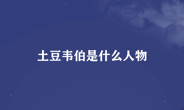 土豆韦伯是什么人物