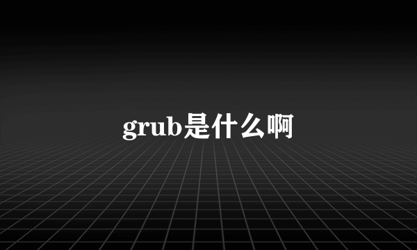 grub是什么啊