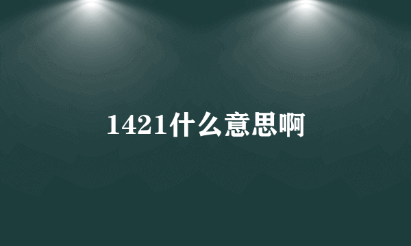 1421什么意思啊