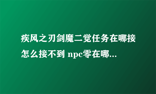 疾风之刃剑魔二觉任务在哪接怎么接不到 npc零在哪时空阁外传任务