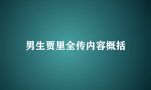 男生贾里全传内容概括