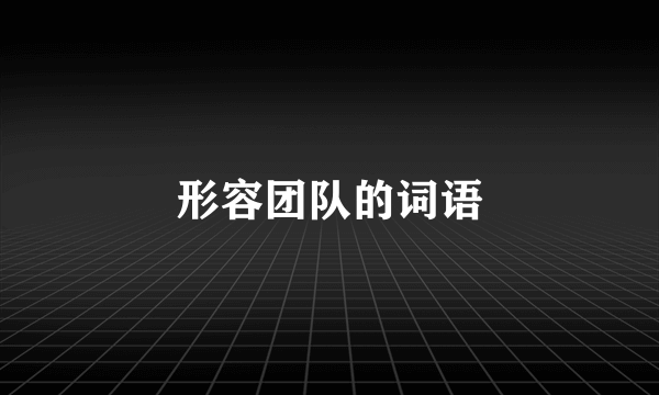 形容团队的词语