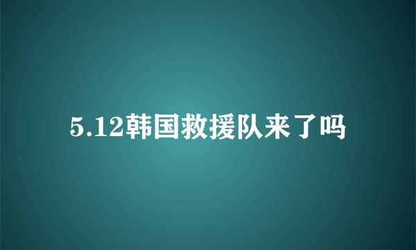 5.12韩国救援队来了吗