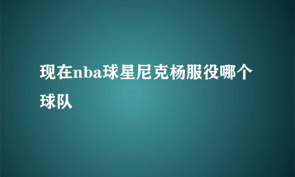 现在nba球星尼克杨服役哪个球队