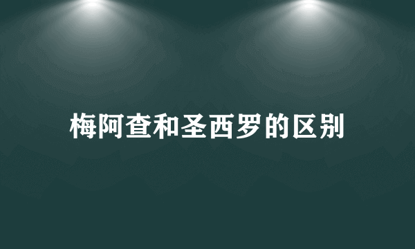 梅阿查和圣西罗的区别