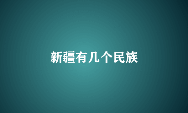 新疆有几个民族