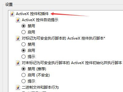 请将IE安全设置不允许不运行未标记为安全的activex控件启用怎么办