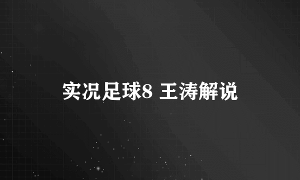 实况足球8 王涛解说