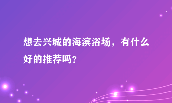 想去兴城的海滨浴场，有什么好的推荐吗？