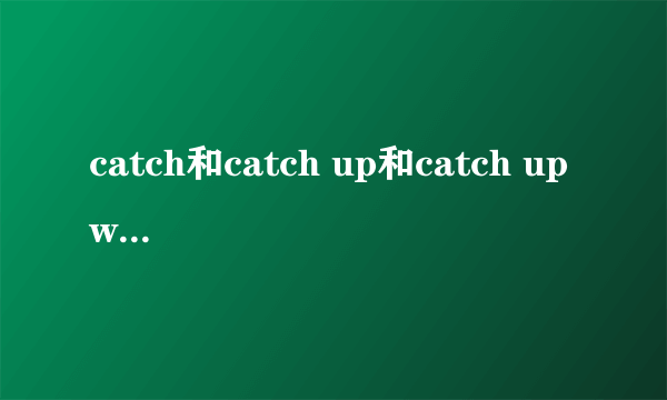 catch和catch up和catch up with的区别(意义)与用法,with后面加什么额