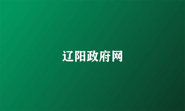 辽阳政府网