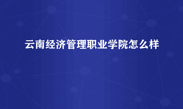 云南经济管理职业学院怎么样