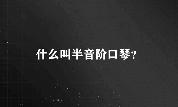 什么叫半音阶口琴？