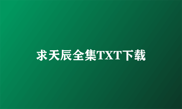 求天辰全集TXT下载