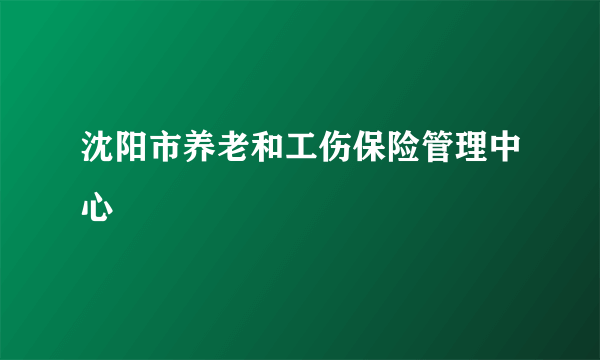 沈阳市养老和工伤保险管理中心