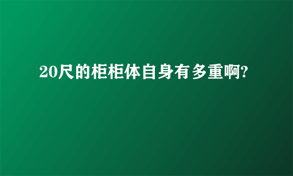 20尺的柜柜体自身有多重啊?