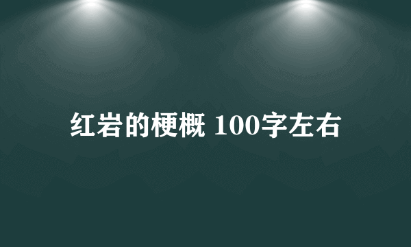 红岩的梗概 100字左右